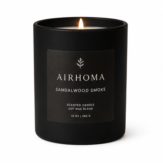 Sandalwood Smoke Scented Candle 10oz